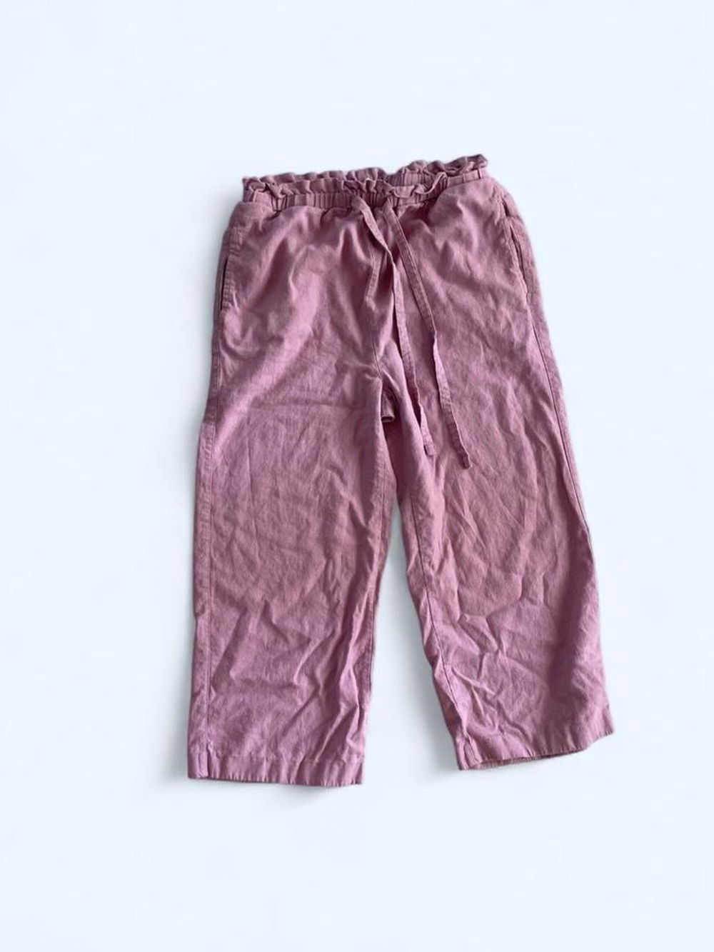 Linen blend pink cropped pants size XS by Jules & Leopold